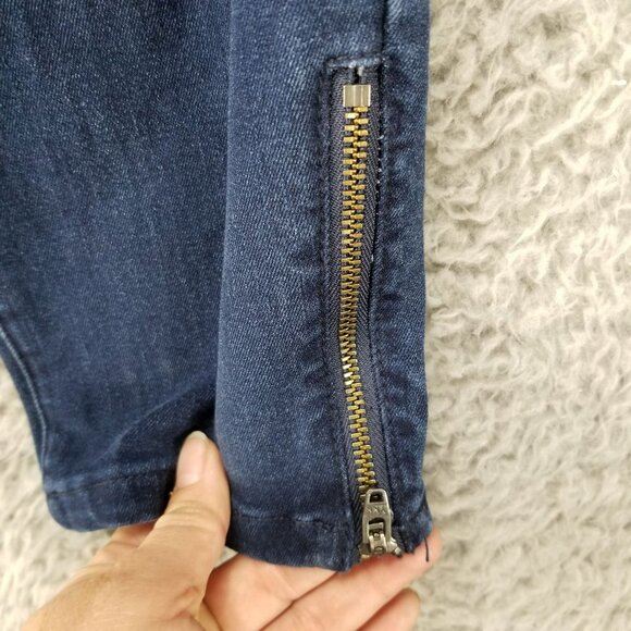 Betabrand Jeans Womens XS Blue Pull On Cropped Stretch Denim Jegging - Picture 2 of 11